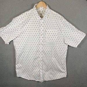Katin Shirt Mens 2XL White Short Sleeve Button Down Casual Preppy